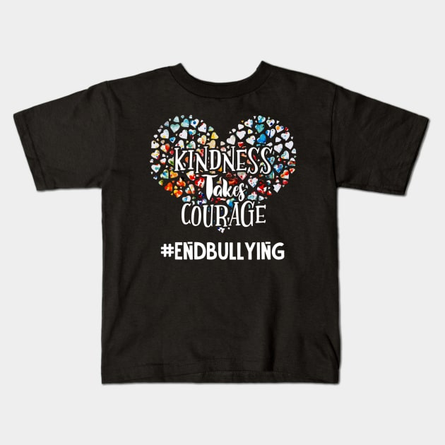 Kindness Takes Courage Anti Bullying Awareness Unity Day Kids T-Shirt by hony.white